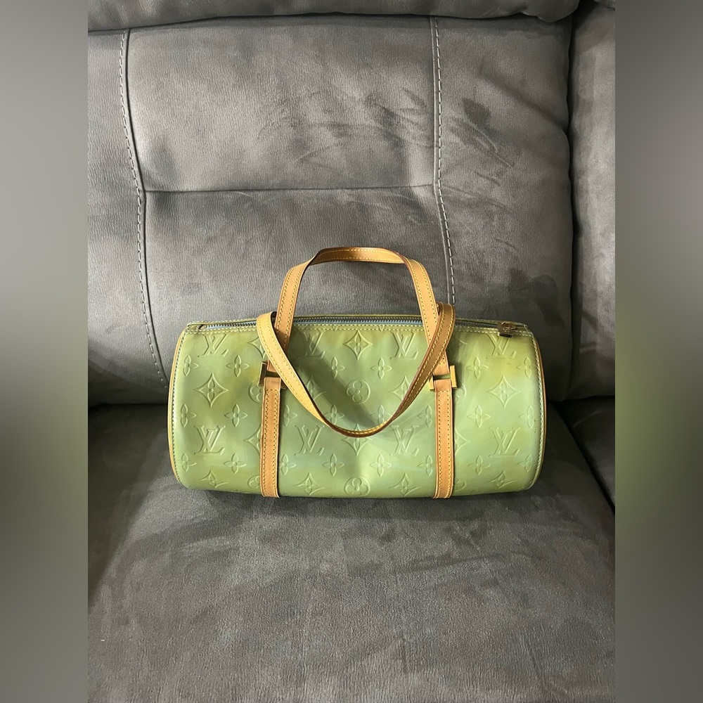Louis Vuitton Green and Tan Bag